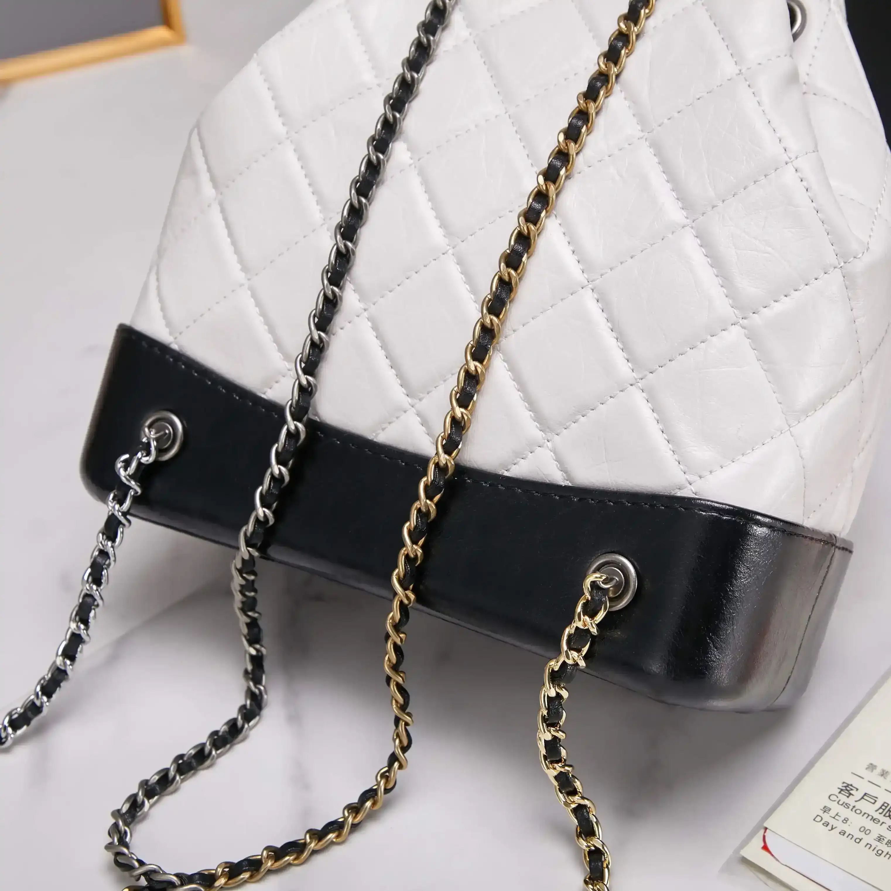 Chanel Gabrielle White Calfskin Backpack product photo from LabelPicks