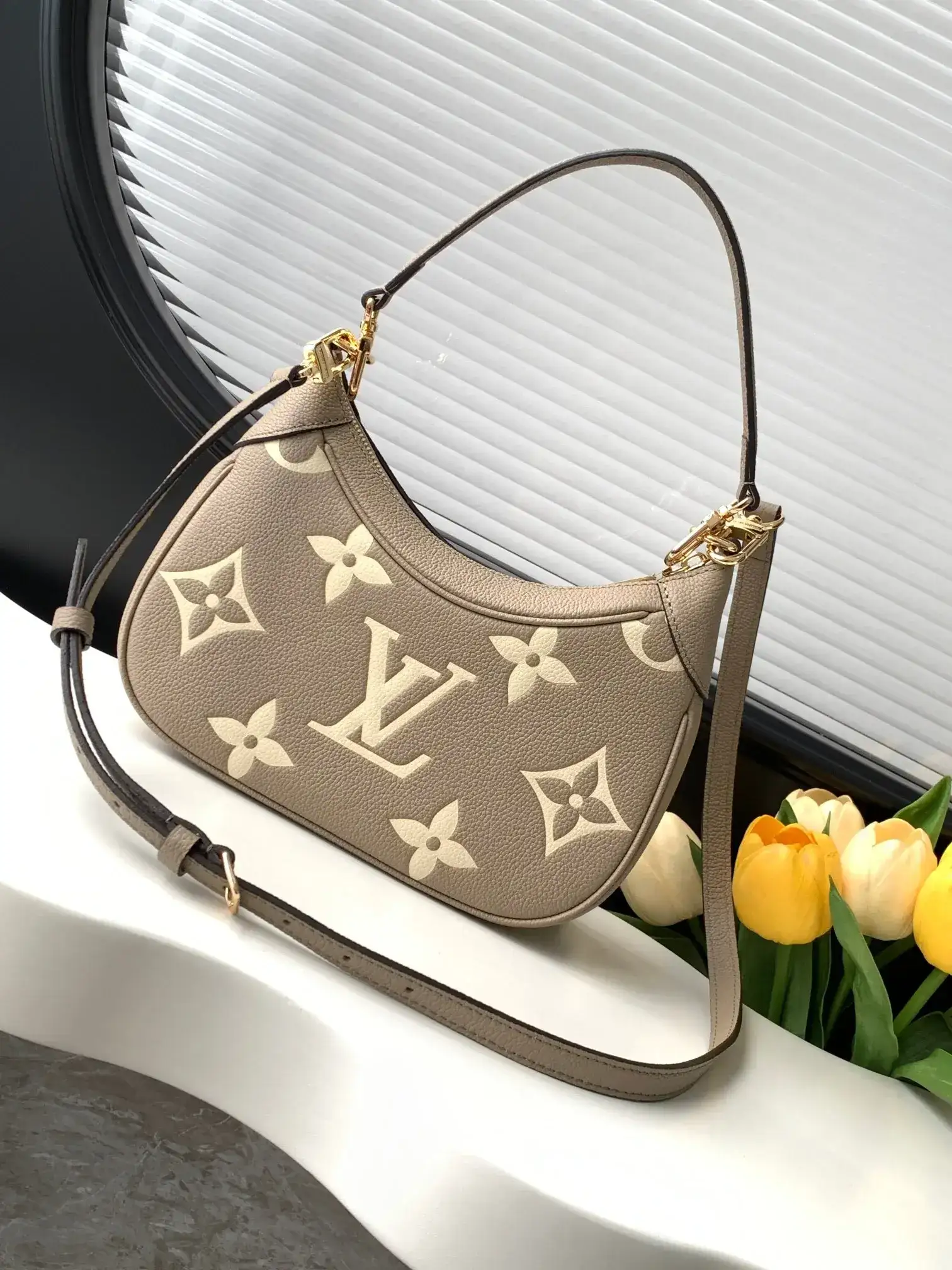 Louis Vuitton Black Grained Leather Shoulder Bag product photo from LabelPicks