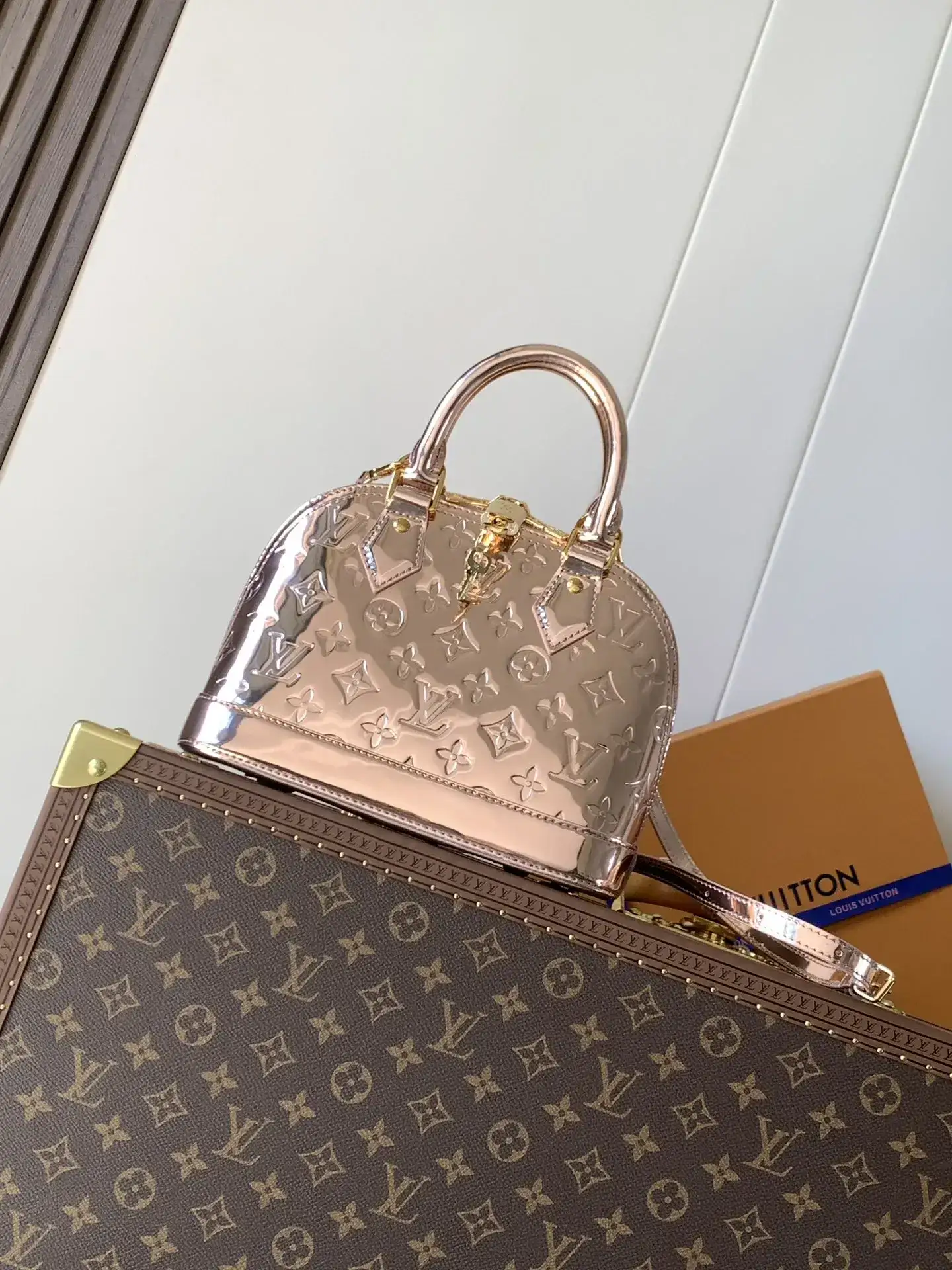 Louis Vuitton Alma Silver Monogram Canvas Top Handle Bag product photo from LabelPicks