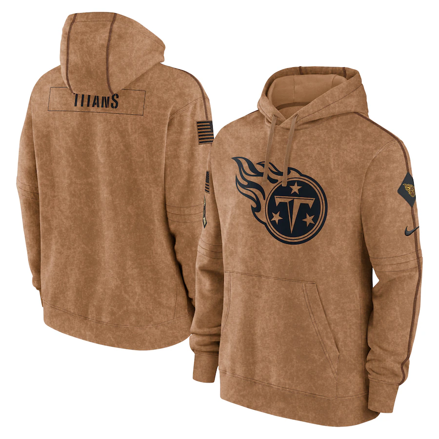 Tennessee Titans Men's Nike Brown 2023 Salute To Service Club Pullover Hoodie