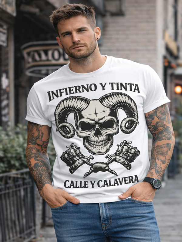 Remera “Infierno y Tinta” – Calle y Calavera