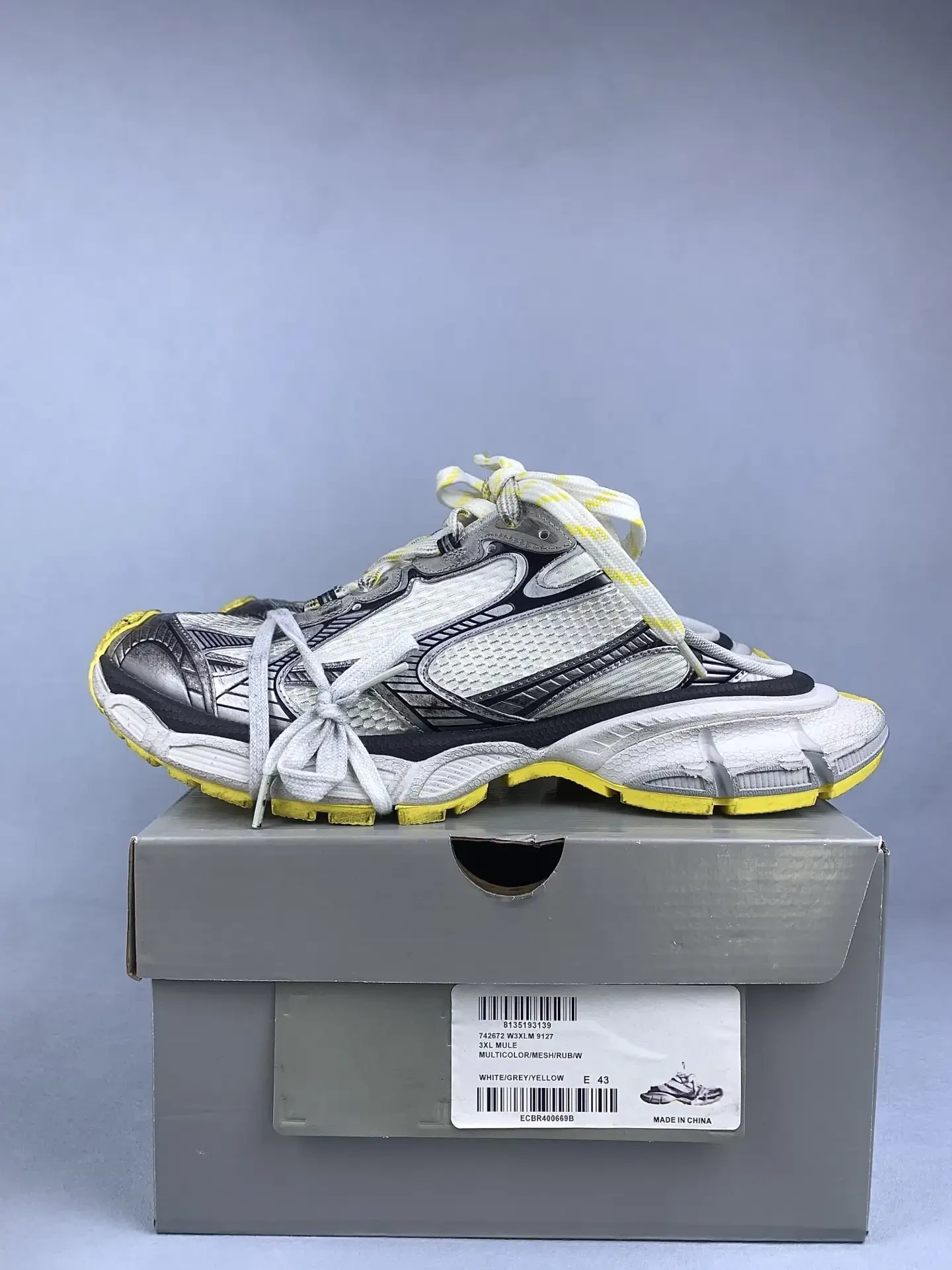 3XL Mule in Grey Mesh and Polyurethane product photo from LabelPicks