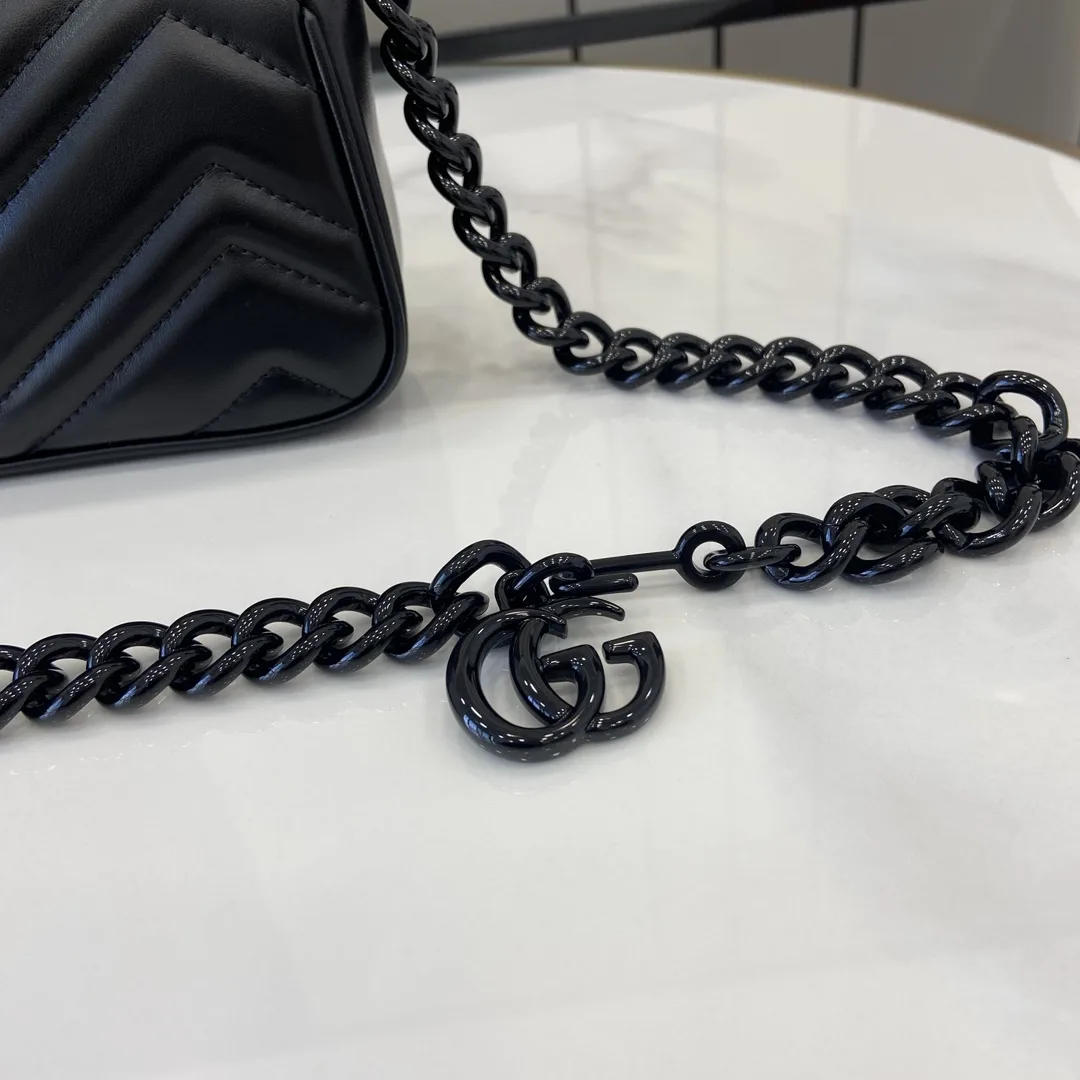 Gucci Marmont Black Quilted Leather Shoulder Bag product photo from LabelPicks
