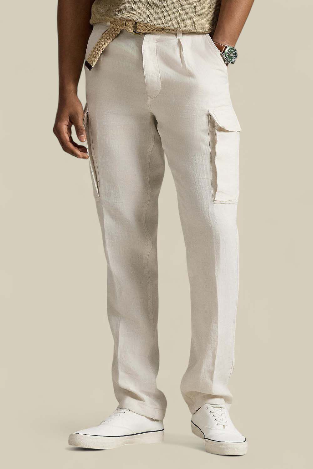 POLO RALPH LAUREN מכנסי קרגו מפשתן