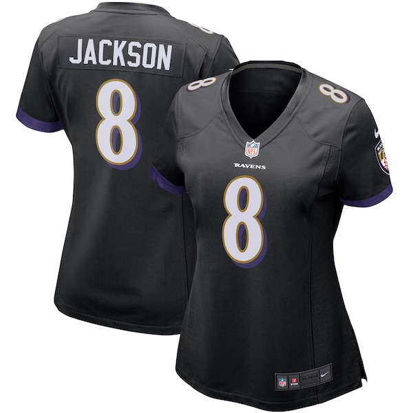 Lamar Jackson Baltimore Ravens Nike Women's Game Jersey - Black/Purple/White