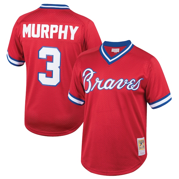 Dale Murphy Atlanta Braves Youth Cooperstown Collection Mesh Batting Practice Jersey - Red