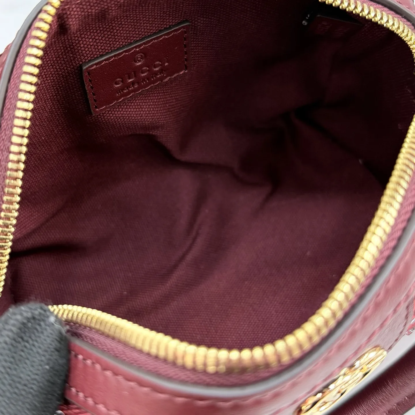 Gucci Burgundy Ophidia GG Supreme Canvas Top Handle Bag product photo from LabelPicks
