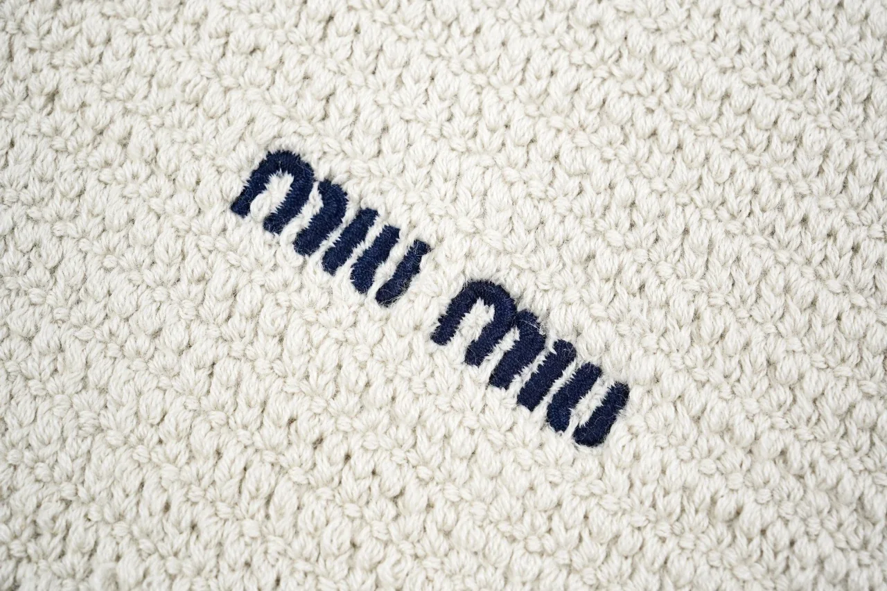 Miu Miu Off White Long Pile Cotton Zip Jacket product photo from LabelPicks