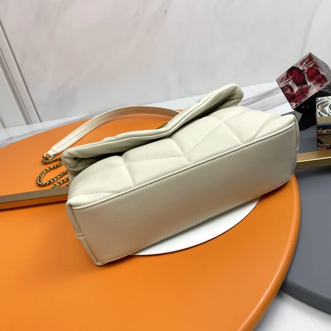Saint Laurent White Quilted Leather Shoulder Bag product photo from LabelPicks