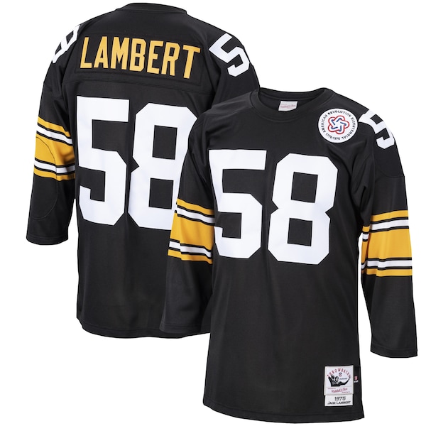 Jack Lambert Pittsburgh Steelers 1975 Authentic Throwback Retired Player Jersey - Black