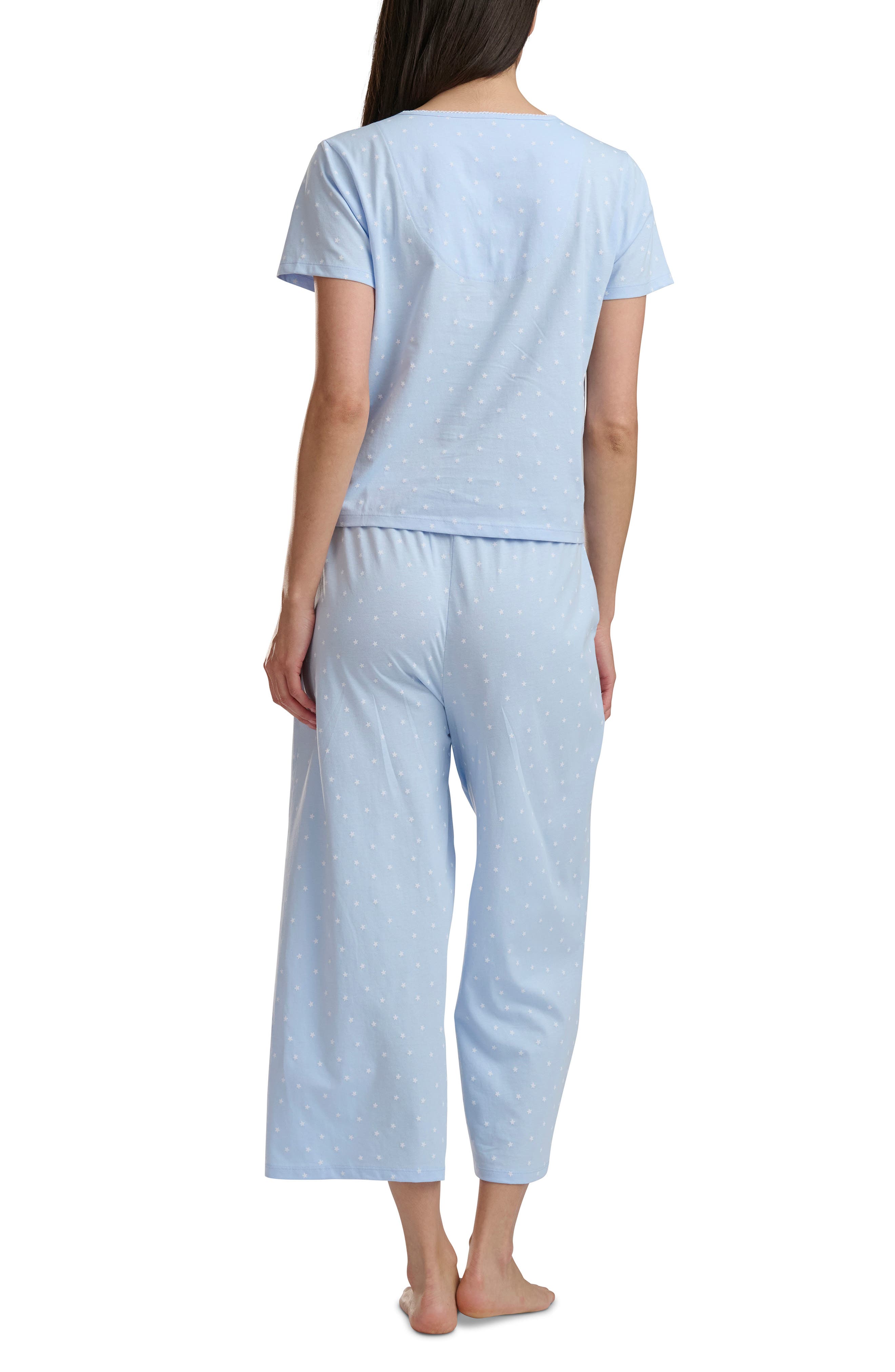 Splendid Star Print Cotton Jersey Pajamas