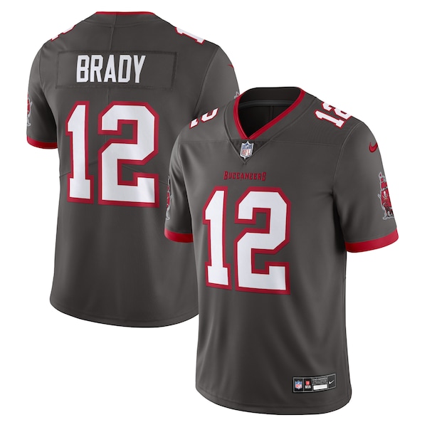 Tom Brady Tampa Bay Buccaneers Nike Alternate Vapor Untouchable Limited Jersey - Pewter/Red