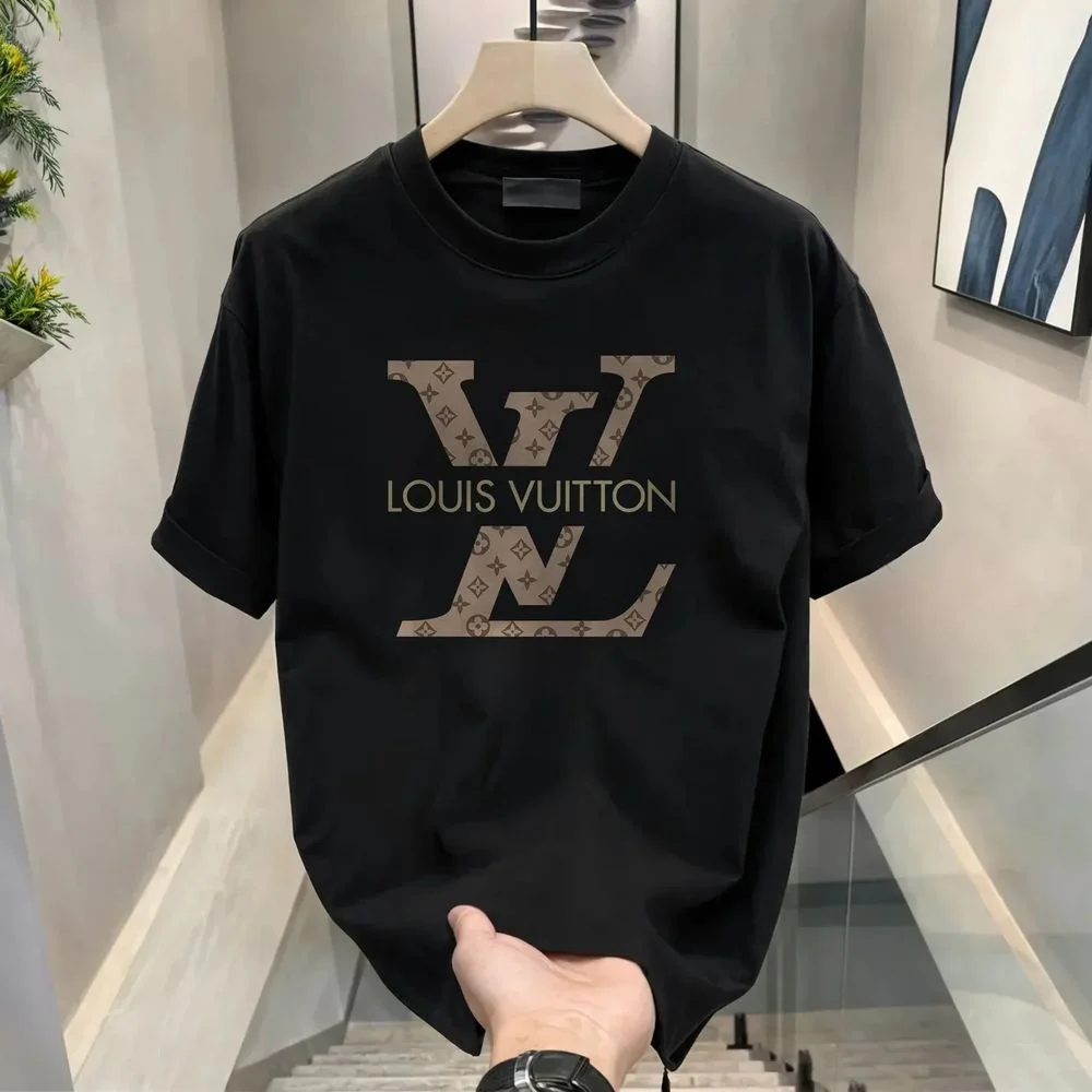 Letter Symbol Print Round Neck T-Shirt