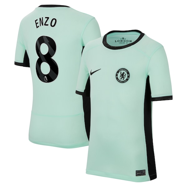 Enzo Fernández Chelsea Nike Youth 2023/24 Third Stadium Replica Player Jersey - Mint
