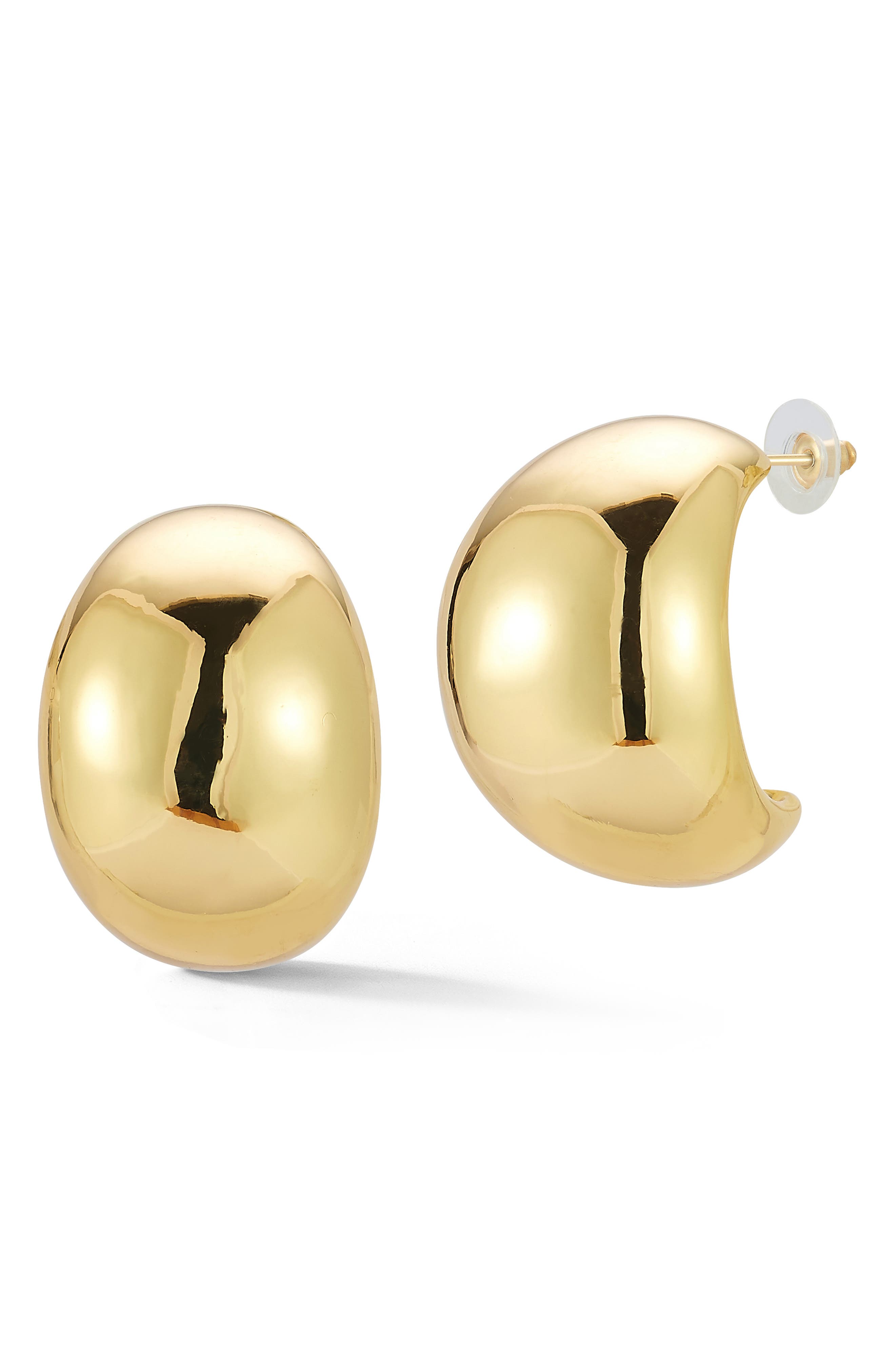 GLAZE JEWELRY Oval Half Hoop Earrings