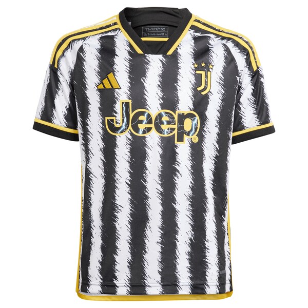 Dušan Vlahović Juventus adidas Youth 2023/24 Home Replica Jersey - Black