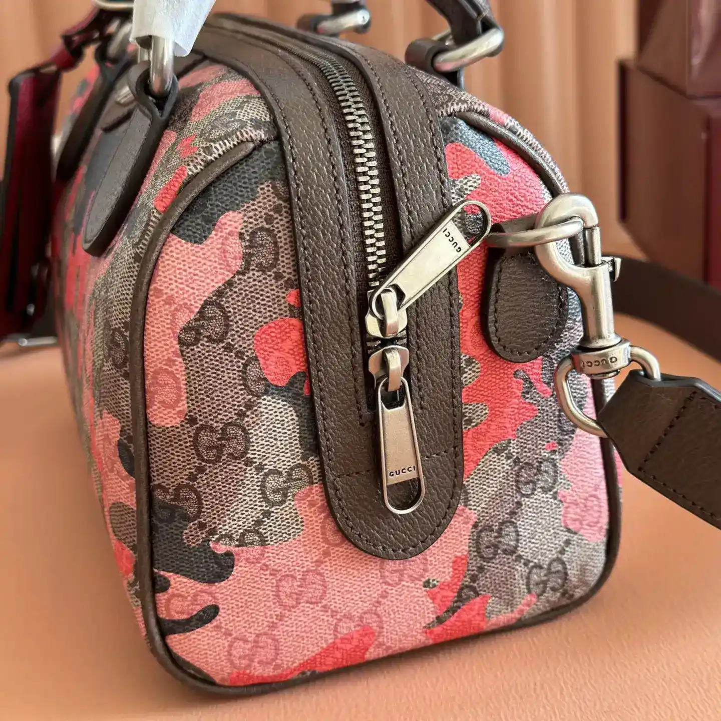 Gucci Pink GG Supreme Canvas Top Handle Bag product photo from LabelPicks