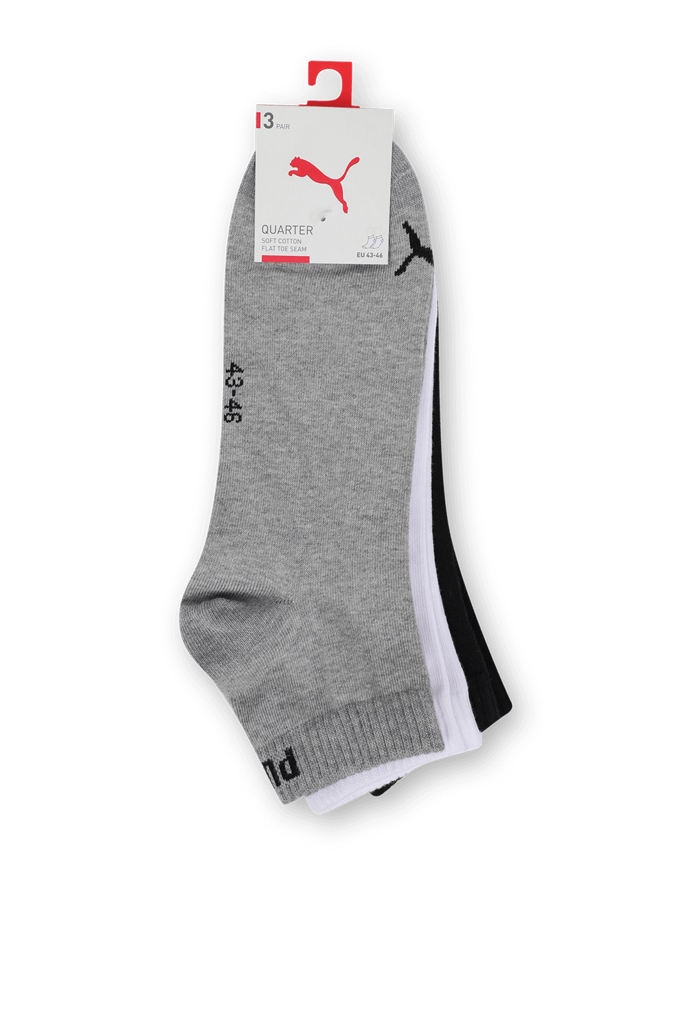 PUMA מארז שלושה זוגות גרביים יוניסקס