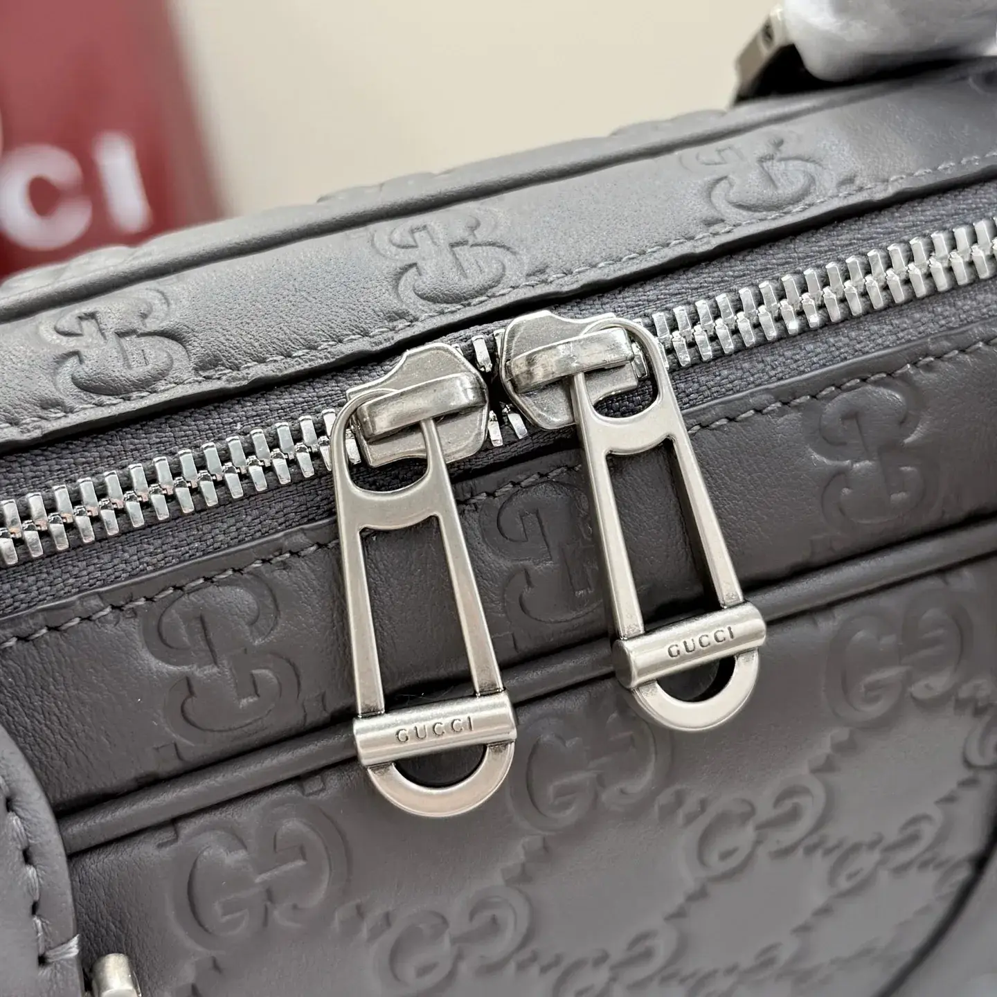 Gucci Grey Smooth Leather Tote Bag product photo from LabelPicks