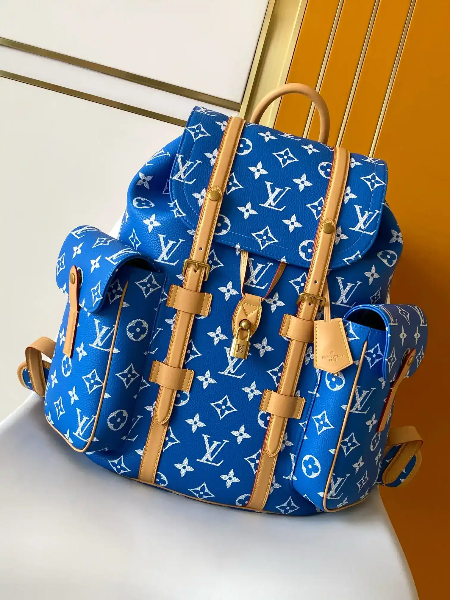 Louis Vuitton Blue Christopher Monogram Canvas Backpack product photo from LabelPicks