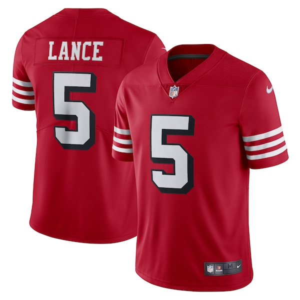 Trey Lance San Francisco 49ers Nike Alternate Vapor Limited Jersey - Scarlet/Scarlet/White