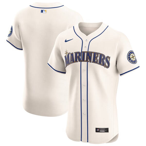 Seattle Mariners Nike Alternate Vapor Premier Elite Patch Jersey - Cream