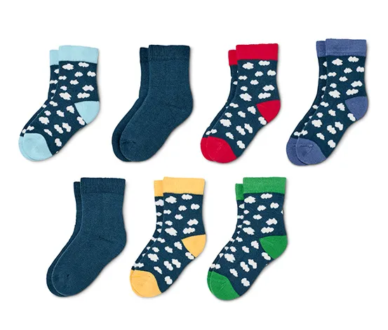 7 Paar Babysocken aus Bio-Baumwolle