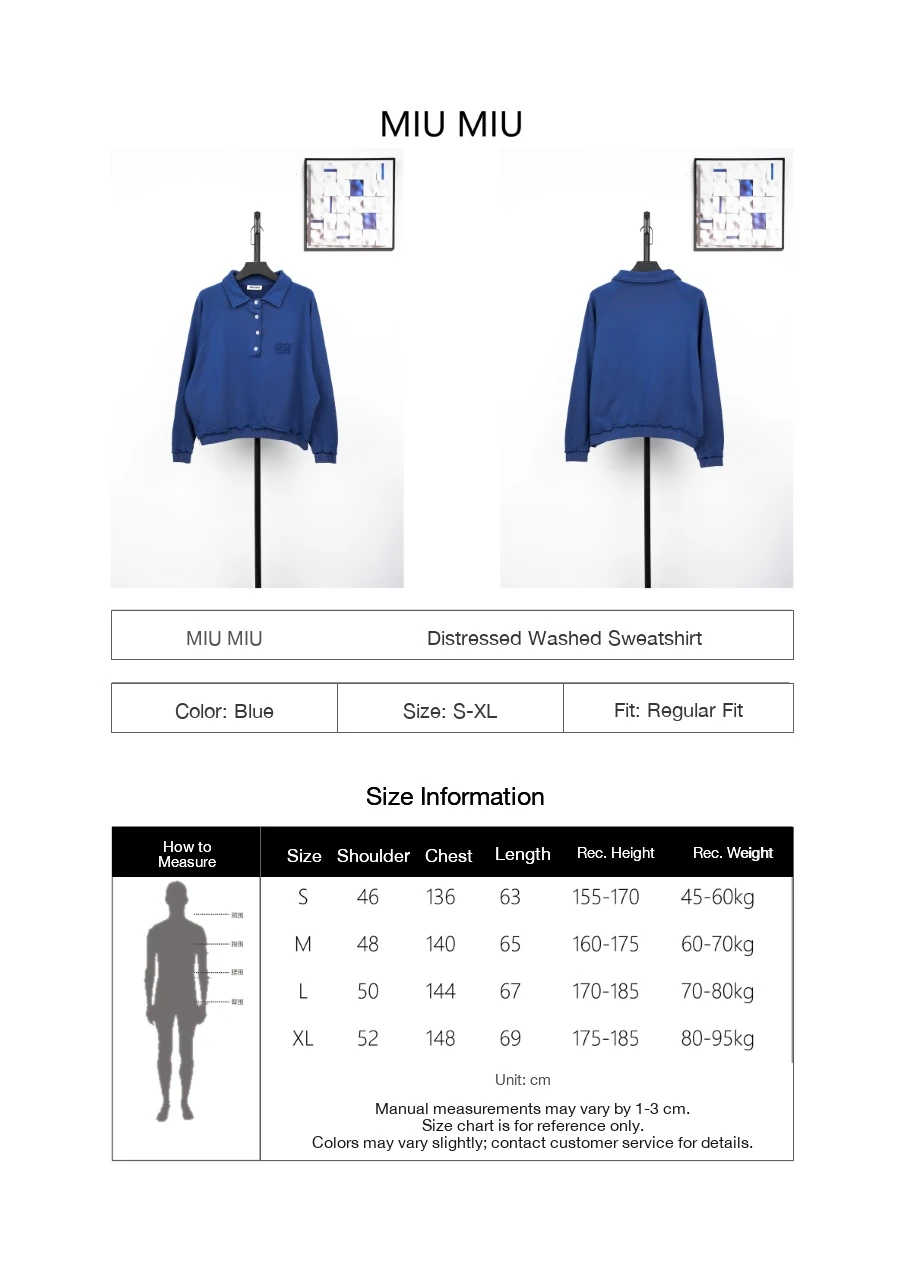 Miu Miu Klein Blue Washed Distressed Hoodie product photo from LabelPicks