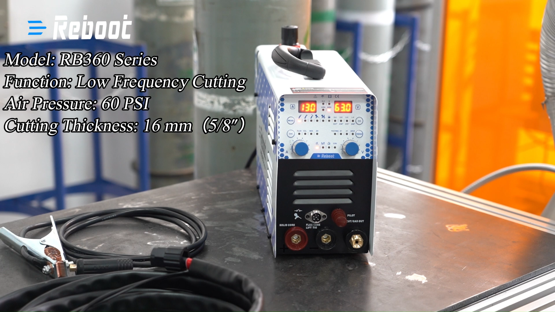 Reboot 130A Plasma Cutter Welder Combo 120V/240V Dual Voltage Plasma Cutter Machine 1/2 Inch Clean Cut 5/8 Inch Max Cut Gas MIG/Flux Core/Stick/LIFT TIG/Aluminum Welding with Spool Gun