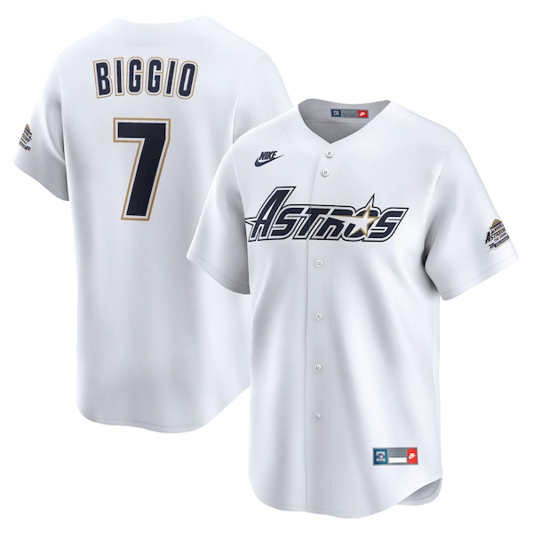 Craig Biggio Houston Astros Nike Throwback Cooperstown Collection Limited Jersey - White