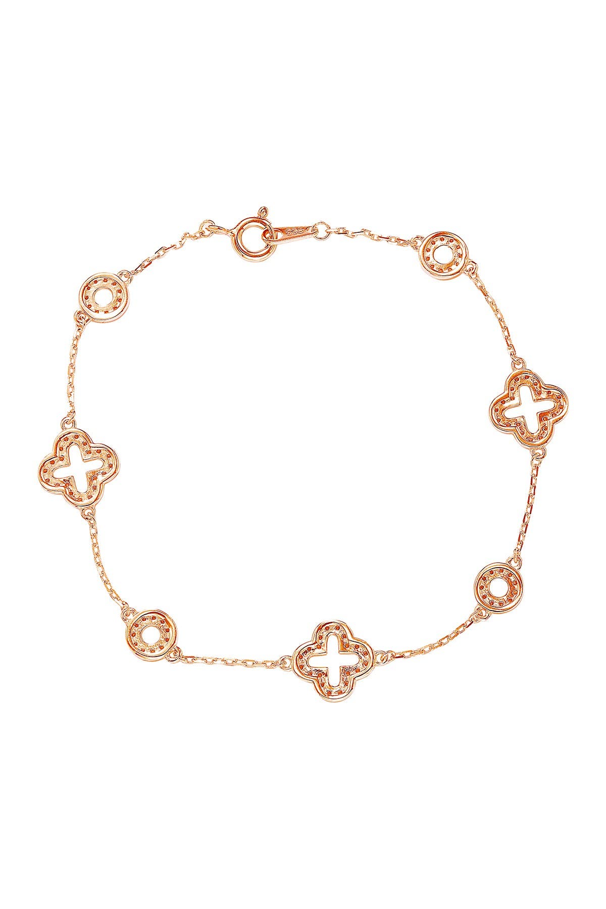 SUZY LEVIAN Sterling Silver CZ Station Bracelet
