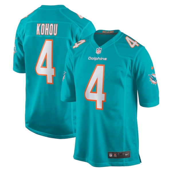 Kader Kohou Miami Dolphins Nike Game Player Jersey - Aqua