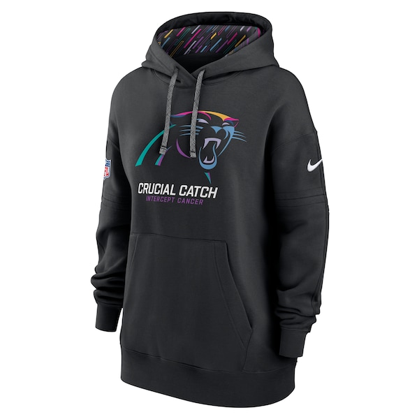 Carolina Panthers Nike Women's 2024 NFL Crucial Catch Club Pullover Hoodie - Black