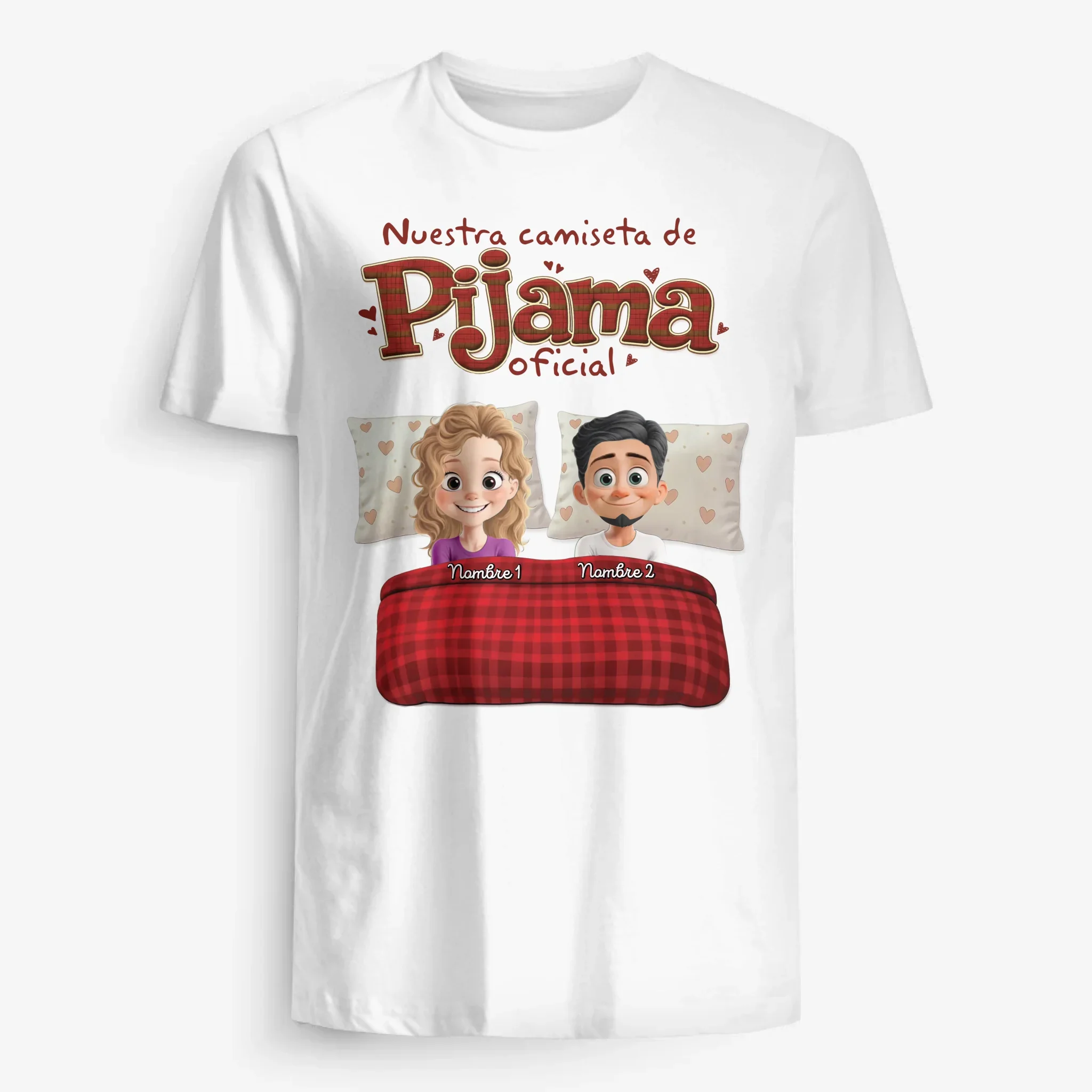 Camisetas personalizadas para pareja – Nuestra camiseta de pijama oficial -  Regalo original y divertido