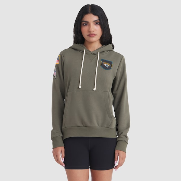 Jacksonville Jaguars Nike Women's 2025 Salute to Service Sideline Standard Issue Dri-FIT Hoodie - Olive