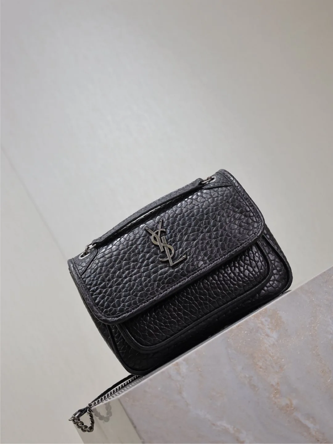 Saint Laurent Black Niki Lambskin Shoulder Bag product photo from LabelPicks