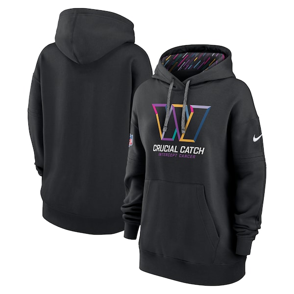Washington Commanders Nike Women's 2024 NFL Crucial Catch Club Pullover Hoodie - Black