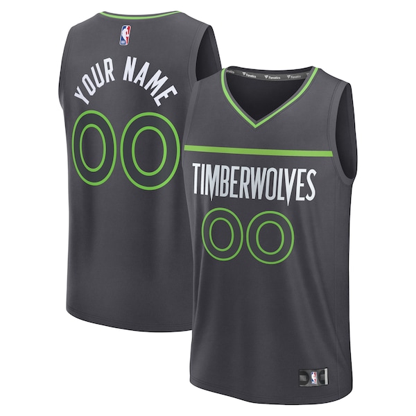 Minnesota Timberwolves  Fastbreak Custom Jersey - Statement Edition - Anthracite
