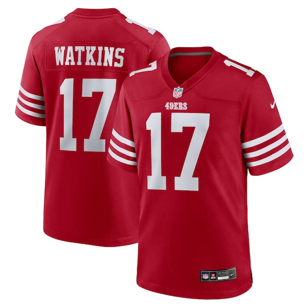Jordan Watkins San Francisco 49ers Nike Team Game Jersey -  Scarlet