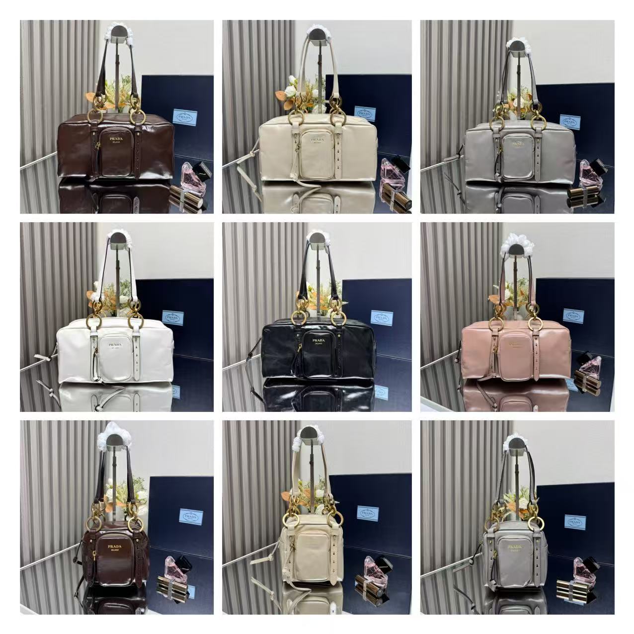 PRADA Dangle Bag / Cowhide Leather / 30CM / 14.5CM