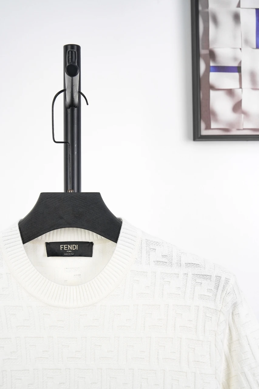 Fendi White Allover FF Knit T-Shirt product photo from LabelPicks