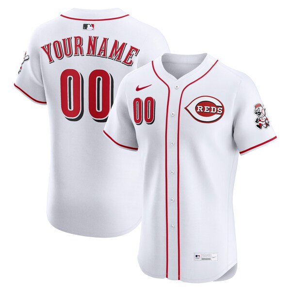 Cincinnati Reds Nike Home Elite Custom Jersey - White