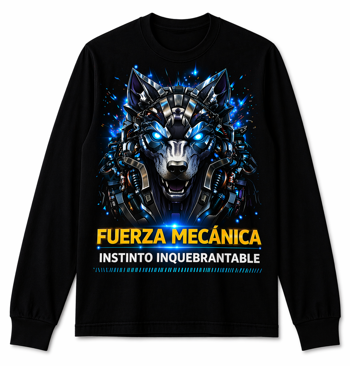 Remera Lobo Mecánico | Streetwear Dark Unisex