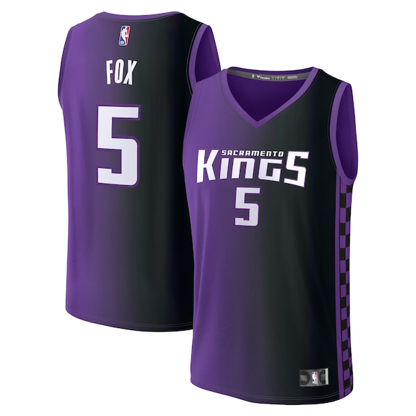 De'Aaron Fox Sacramento Kings  Fast Break Replica Player Jersey - Statement Edition - Purple