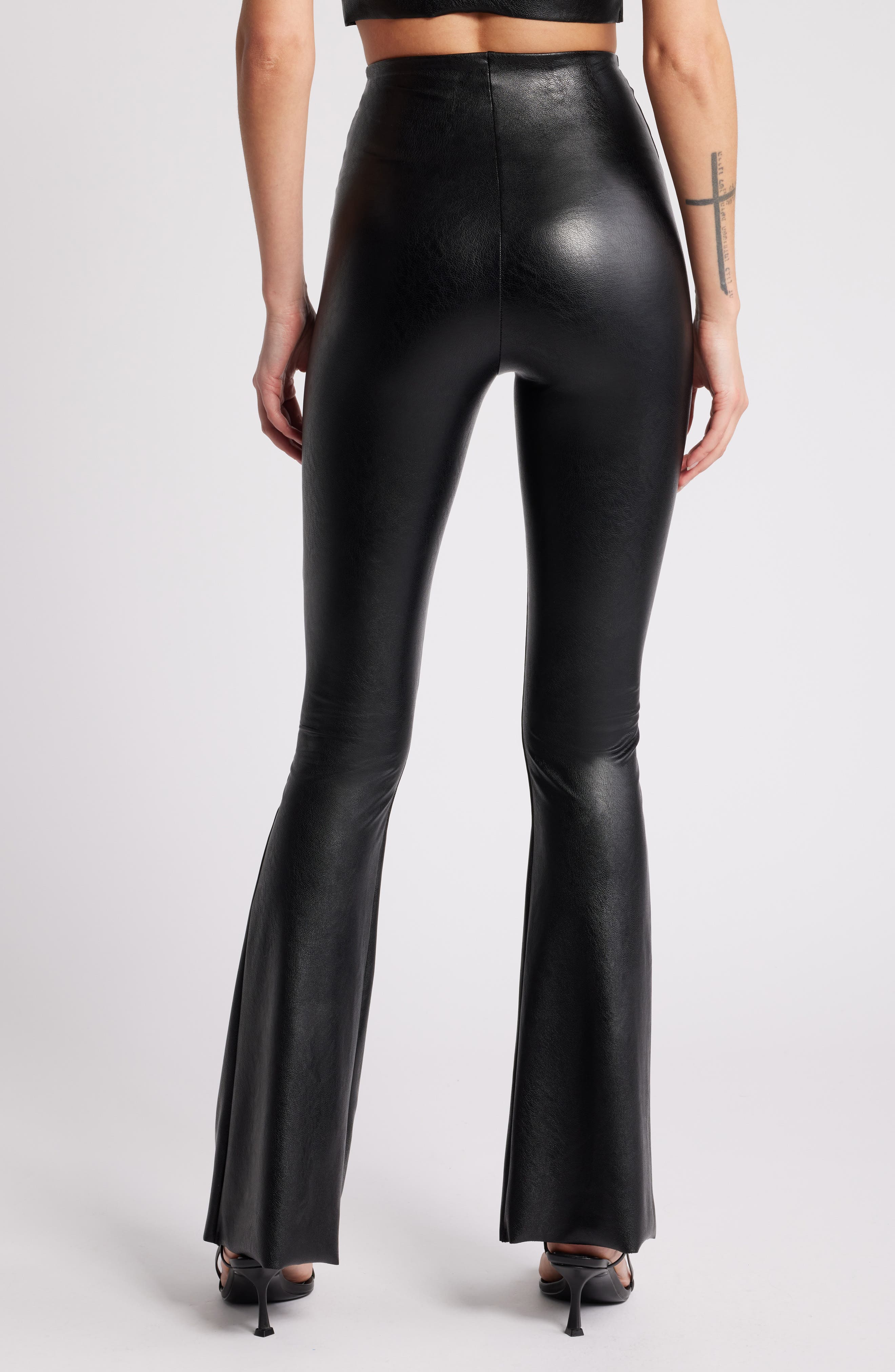 Commando Faux Leather Flare Leggings