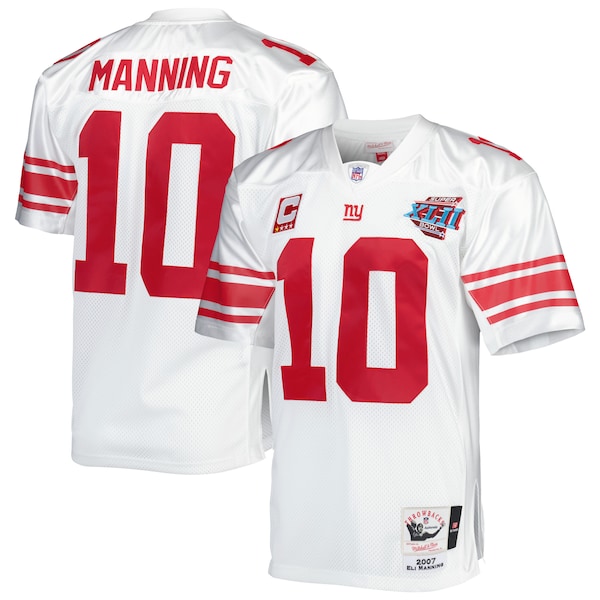Eli Manning New York Giants 2007 Authentic Throwback Retired Player Jersey - White