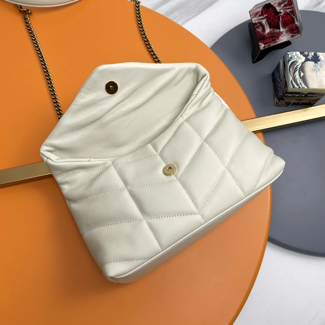 Saint Laurent White Quilted Leather Shoulder Bag product photo from LabelPicks