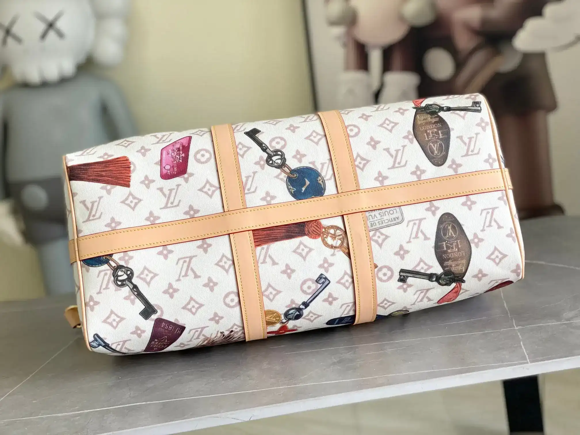 Louis Vuitton Keepall Canvas and Leather Tote Bag product photo from LabelPicks