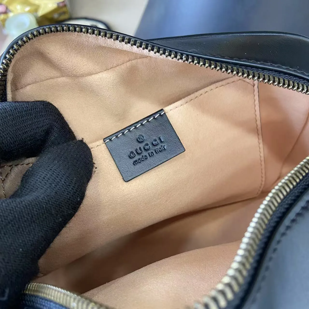 Gucci Marmont Black GG Supreme Canvas Crossbody Bag product photo from LabelPicks