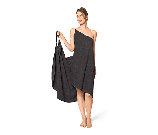 Handtuch-Kleid, schwarz